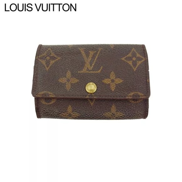 LOUIS VUITTON Key Case Monogram Beige Monogram Canvas Authentic Used - Picture 1 of 10